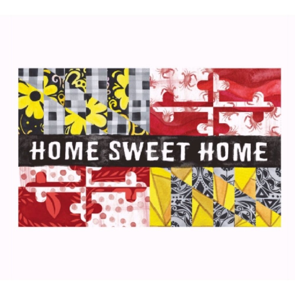 Home Sweet Home Maryland Flag Floormat - NEW Fast Ship